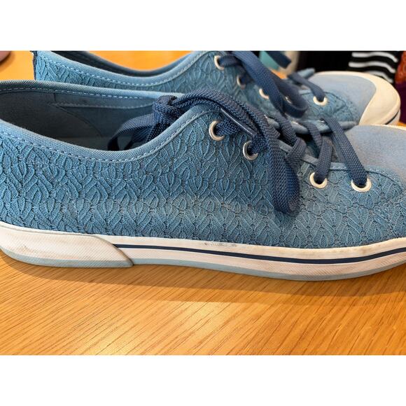 KEEN Sneakers Womens Size 11 Elsa II Textured Canvas Retro Blue Lace Up Shoes - Picture 5 of 7